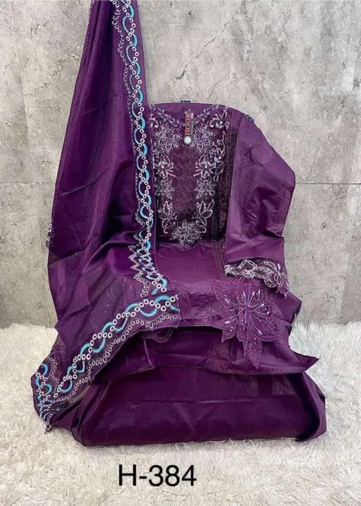 Hoor Tex H-384 A To D Heavy Cotton Wholesale Pakistani Readymade Suit Collection