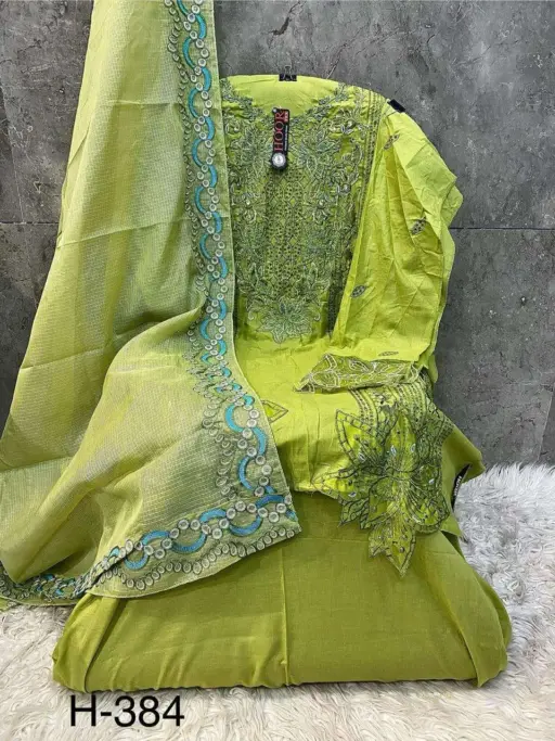 Hoor Tex H-384 A To D Heavy Cotton Wholesale Pakistani Readymade Suit Collection - Image 3