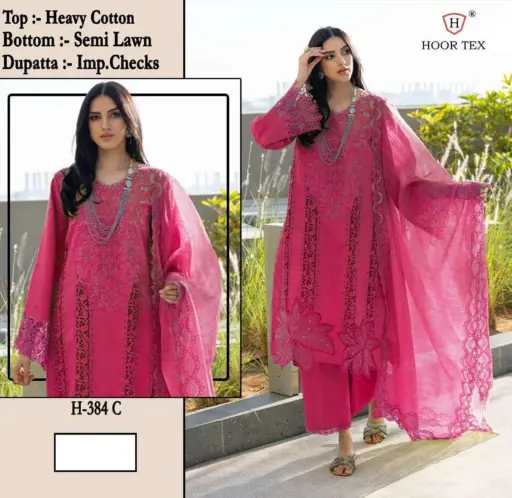 Hoor Tex H-384 A To D Heavy Cotton Wholesale Pakistani Readymade Suit Collection - Image 6