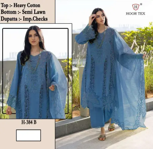 Hoor Tex H-384 A To D Heavy Cotton Wholesale Pakistani Readymade Suit Collection - Image 7