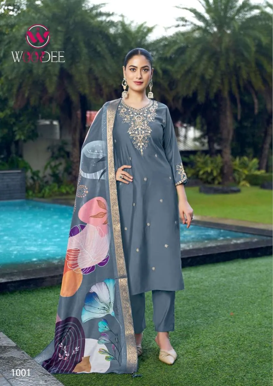 Woodee Heer Premium Quality Viscose Vatican Wholesale Readymade Suit Collection - Image 2