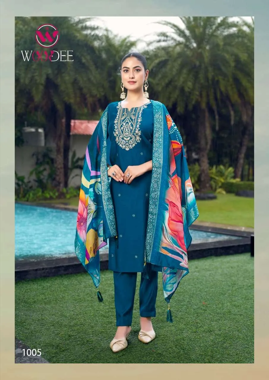 Woodee Heer Premium Quality Viscose Vatican Wholesale Readymade Suit Collection - Image 3
