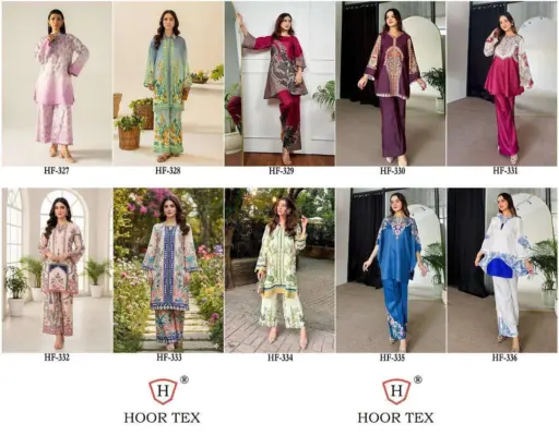 Hoor Tex Hf 327-336 Reyon Satin Printed Wholesale Co-Ord Sets Collection - Image 21