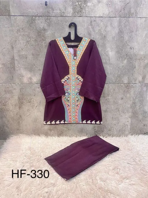 Hoor Tex Hf 327-336 Reyon Satin Printed Wholesale Co-Ord Sets Collection - Image 9