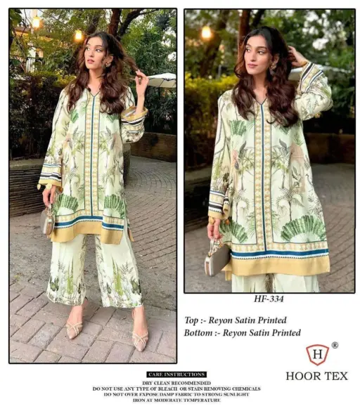 Hoor Tex Hf 327-336 Reyon Satin Printed Wholesale Co-Ord Sets Collection - Image 14