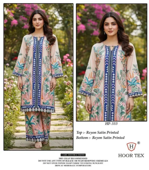 Hoor Tex Hf 327-336 Reyon Satin Printed Wholesale Co-Ord Sets Collection - Image 15