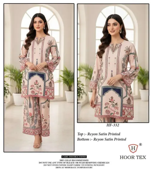 Hoor Tex Hf 327-336 Reyon Satin Printed Wholesale Co-Ord Sets Collection - Image 16
