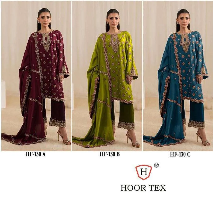Hoor Tex Design No-Hf 130 A-C Heavy Chinon Wholesale Pakistani Readymade Suit Collection - Image 7