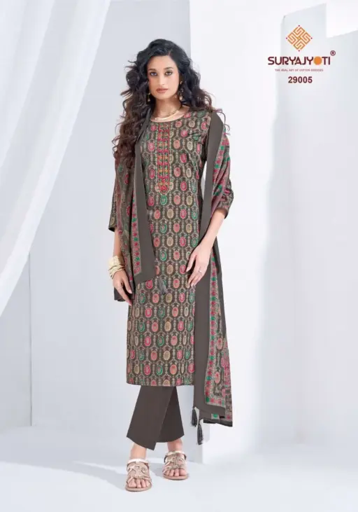 Suryajyoti Kalki Vol 29 Pure Cotton Wholesale Fancy Work Suit Collection - Image 5