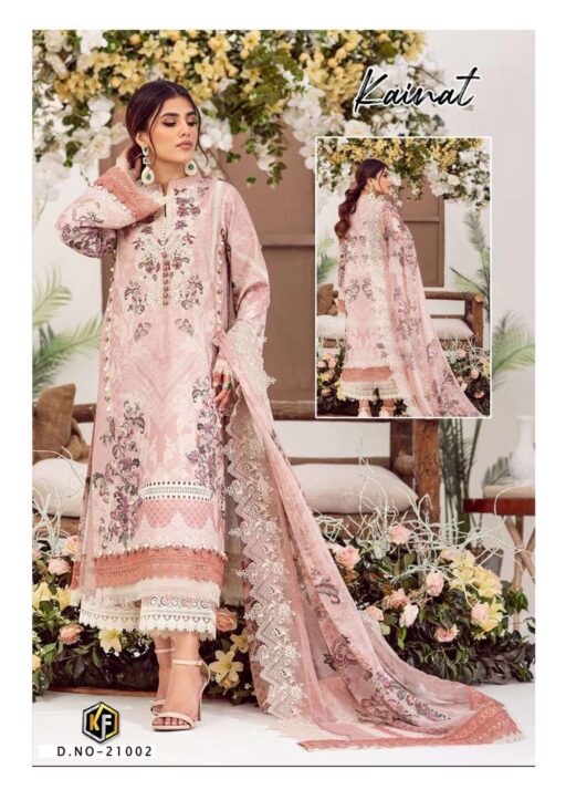 Keval Kainat Vol 21 Lawn Cotton Printed Wholesale Karachi Dress Materia Collection - Image 2