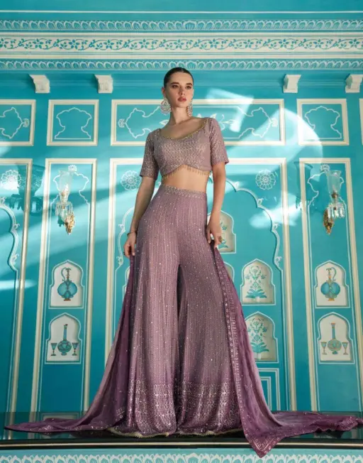 Sayuri Designer Laskara Real Premium Georgette Wholesale Indo Western Collection - Image 2