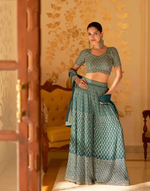 Sayuri Designer Laskara Real Premium Georgette Wholesale Indo Western Collection - Image 5