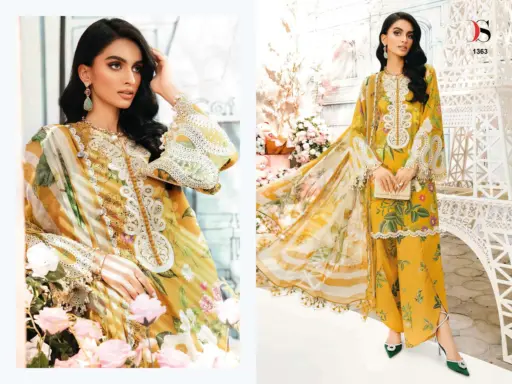 Deepsy Maria B Mprint 25 Vol 3 Pure Cotton Wholesale Pakistani Salwar Kameez Collection - Image 7