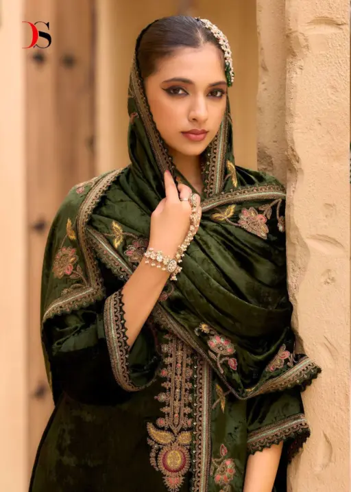 Deepsy Rang E Bahar Viscose Velvet Embroidery Wholesale Winter Collection - Image 7