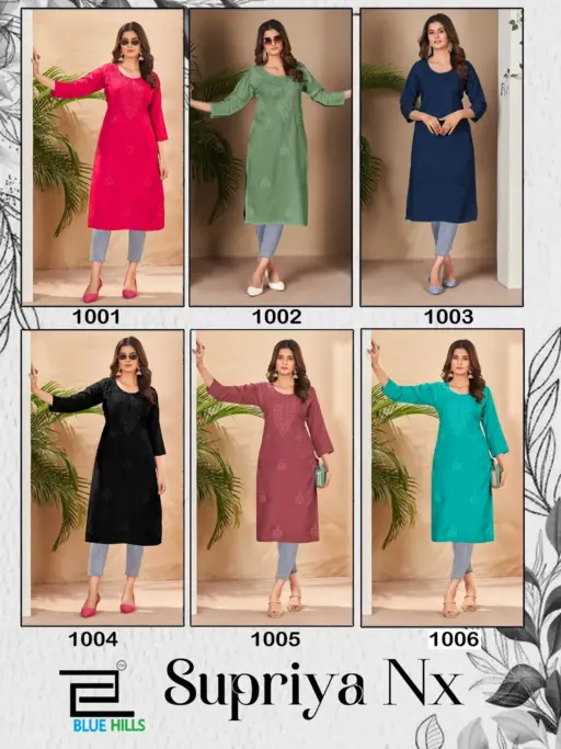 Blue Hills Supriya Nx Rayon 14 Kg Wholesale Kurtis Collection - Image 8