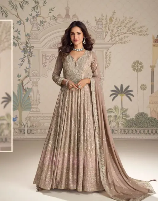 Sayuri Saboori Real Premium Georgette Wholesale Designer Party Wear Gown Collection - Image 4