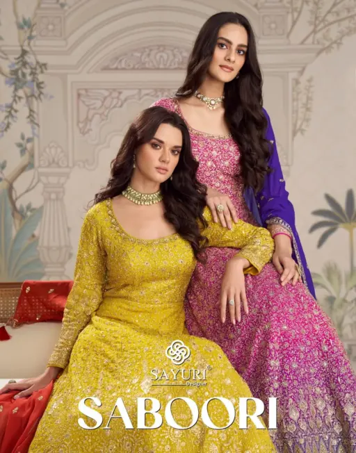 Sayuri Saboori Real Premium Georgette Wholesale Designer Party Wear Gown Collection