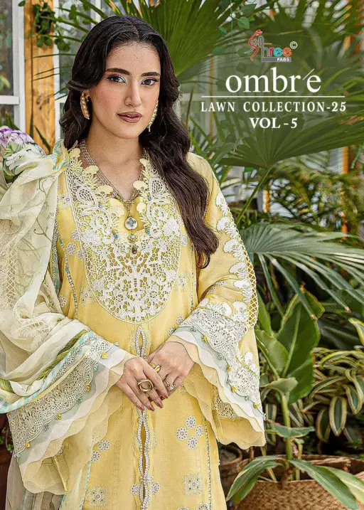 Shree Fab Ombre Lawn Collection 25 Vol 5
