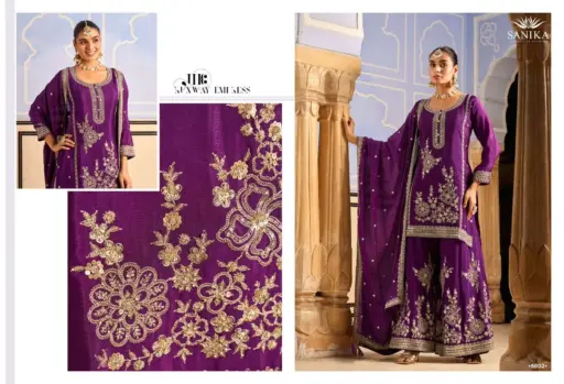 Sanika Fashion Tarang Chinon Silk Wholesale Designer Festive Wear Suit Collection - Image 2