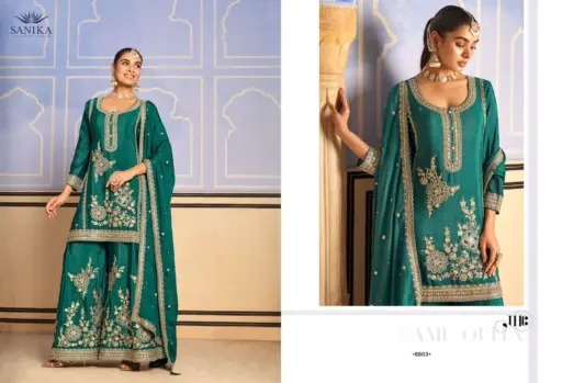 Sanika Fashion Tarang Chinon Silk Wholesale Designer Festive Wear Suit Collection - Image 3