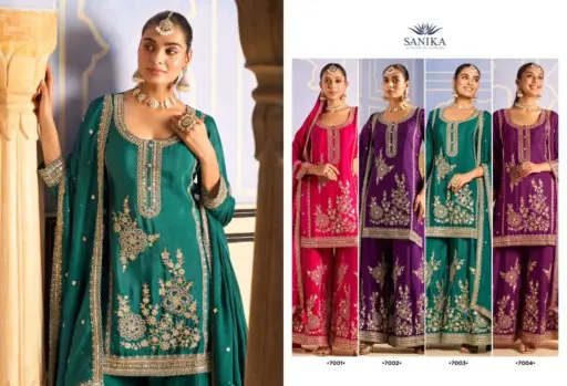 Sanika Fashion Tarang Chinon Silk Wholesale Designer Festive Wear Suit Collection - Image 6