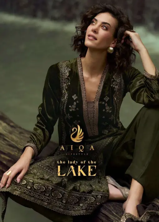 Aiqa The Lady of the Lake Viscose Velvet Wholesale Heavy Embroidery Winter Collection