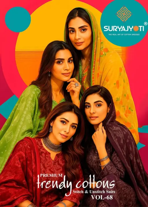 Suryajyoti Trendy Cotton Vol 68 Cotton Wholesale Salwar Suit Collection