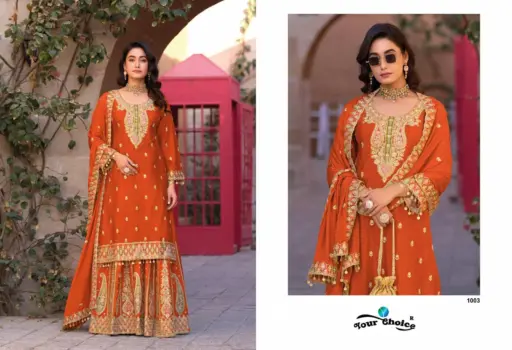 Your Choice Gold Vol 1 Chinon Wholesale Designer Salwar Kameez Collection - Image 2