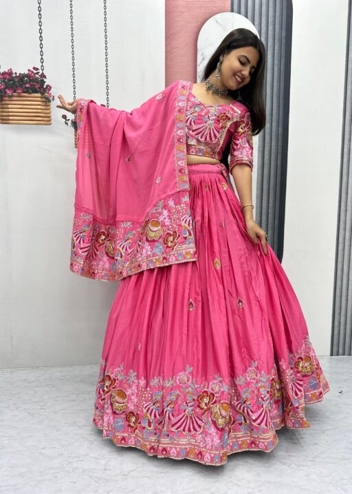 Rama Export 289-A Chinon Heavy Embroidery Wholesale Lehenga Choli Collection