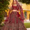 Anantesh Wedding Bride Vol 3 D NO: - 13008 Premium Velvet Wholesale Designer Bridal Lehenga Choli Collection