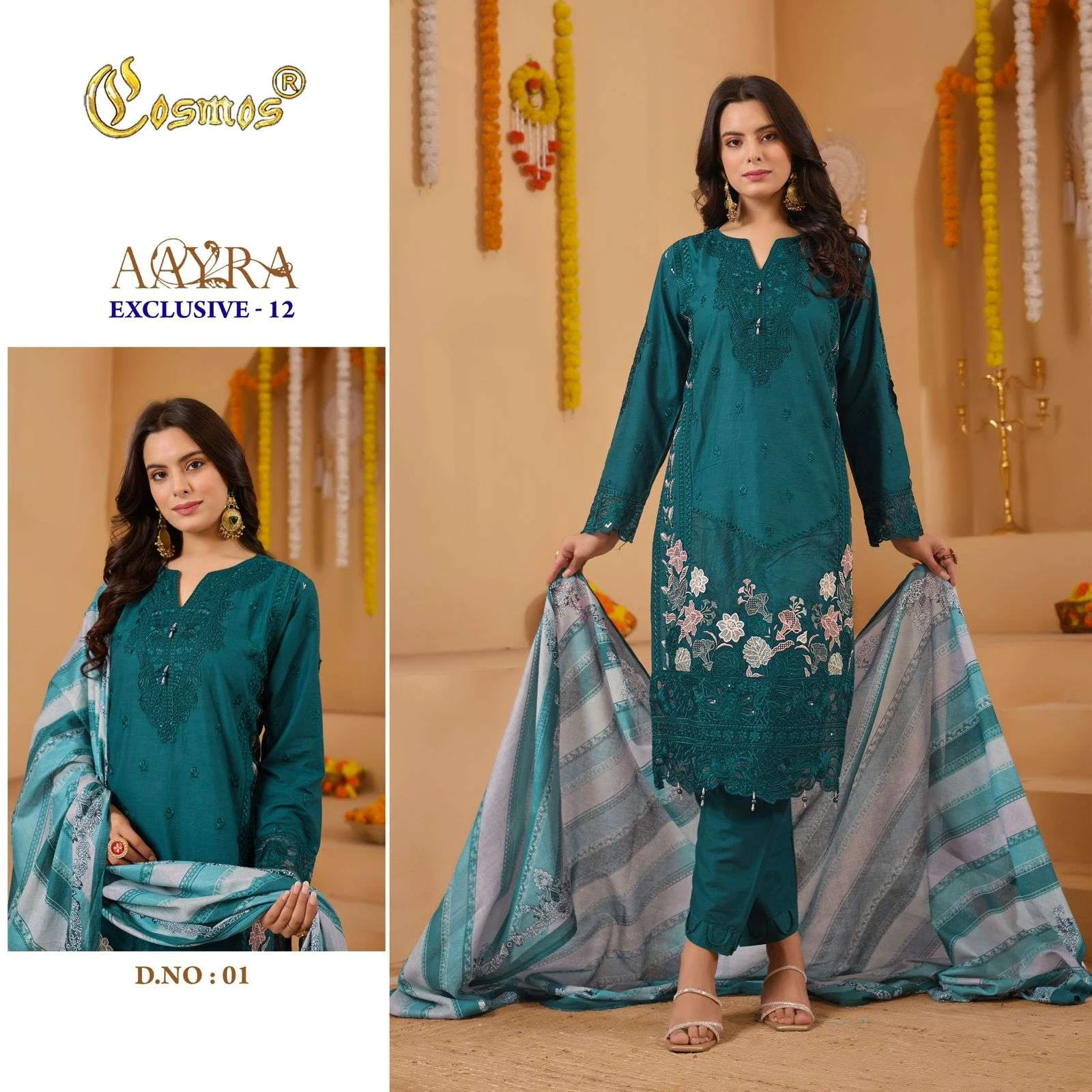 Cosmos Fashion Aayra Exclusive Lawn 12 Ready Made Collection