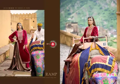 Fourdots Iconblast Viscos Makhmali Velvet Wholesale Winter Suit Collection