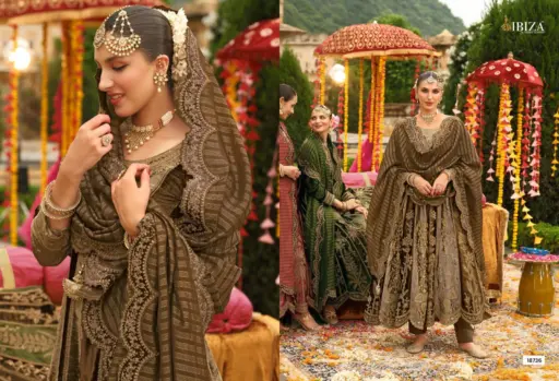 Ibiza Anarkali Vol 2 Viscose Velvet Embroidery Work Wholesale Winter Wear Suit Collection