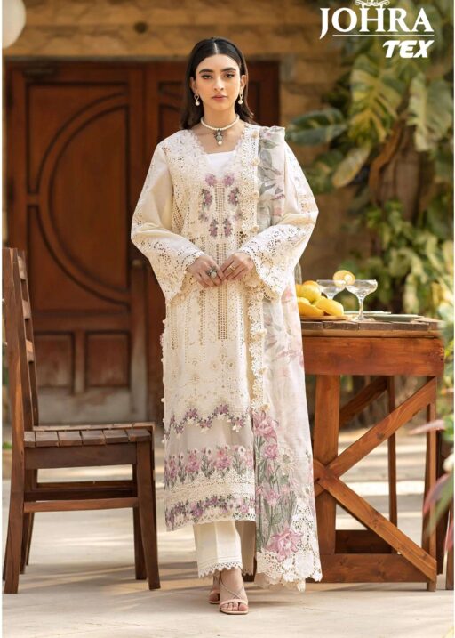 Johra Tex Design No-181 AB Cambric Cotton Wholesale Pakistani Salwar Suit Collection