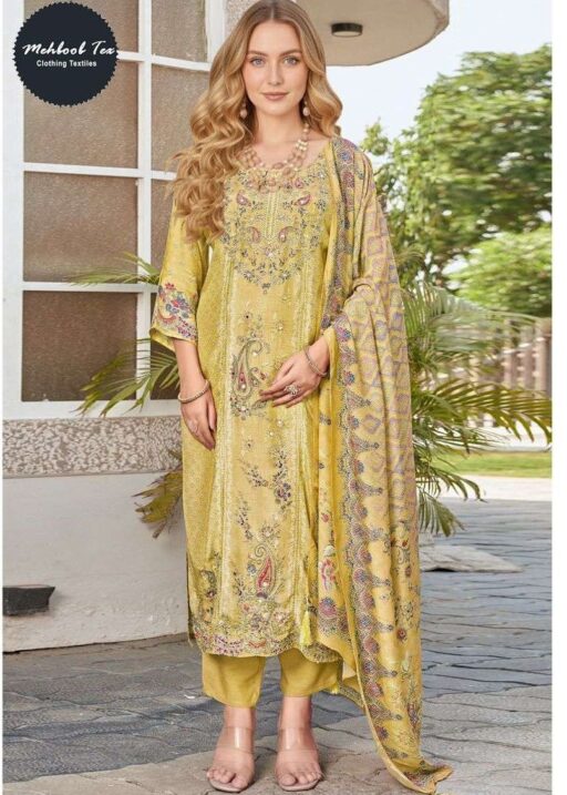 Mehboob Tex Design No-1747 Viscose Muslin Wholesale Pakistani Suit Collection