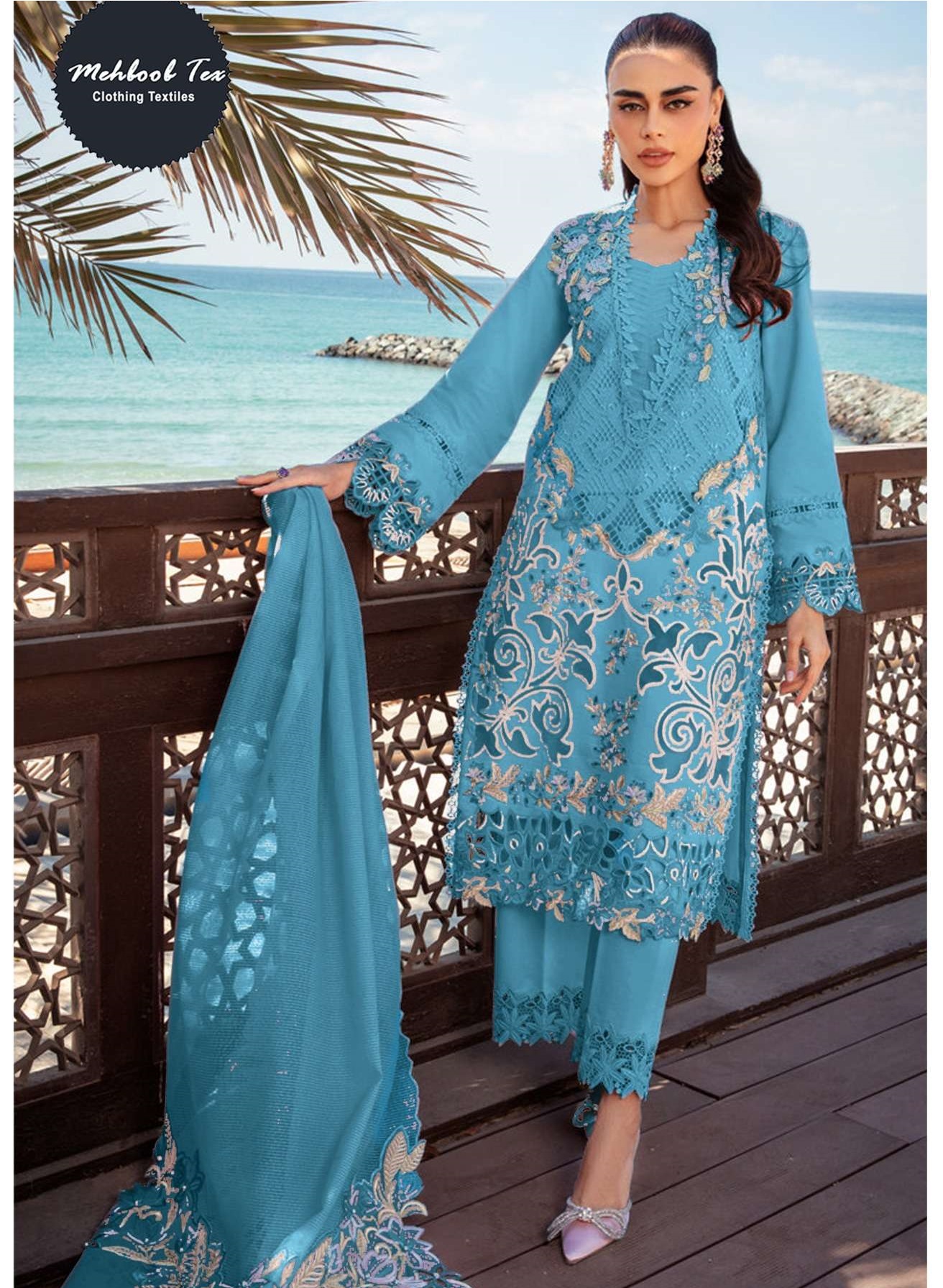 Mehboob Tex Design No-1748 AB Pure Cotton Wholesale Pakistani Suit Collection