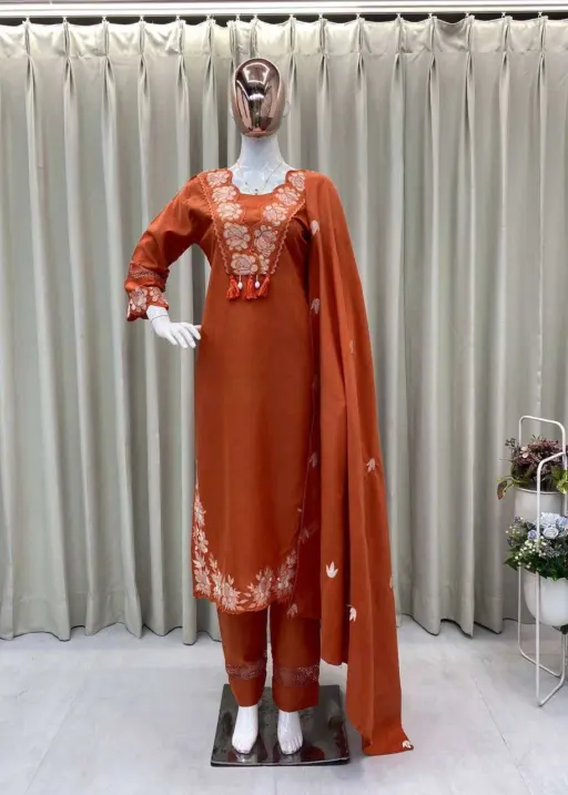 Rama Export BE-385-A Reyon Slub Cotton Wholesale Readymade Suit Collection