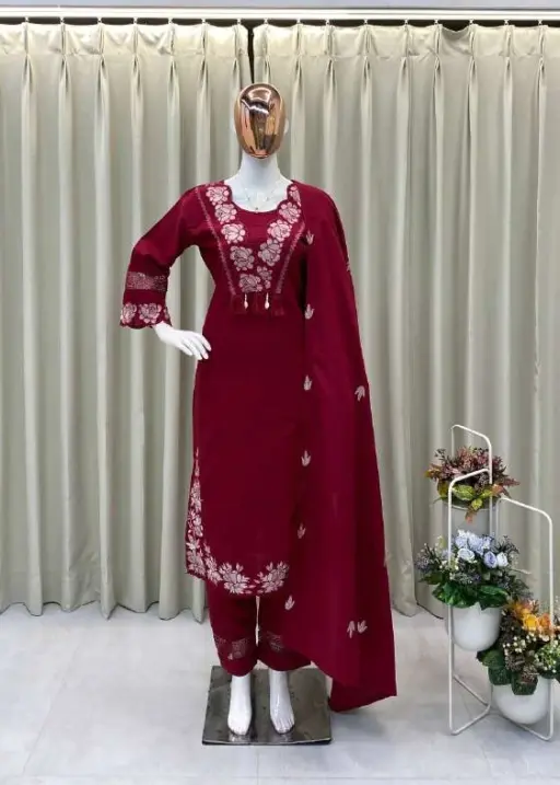 Rama Export BE-385-D Reyon Slub Cotton Wholesale Readymade Suit Collection