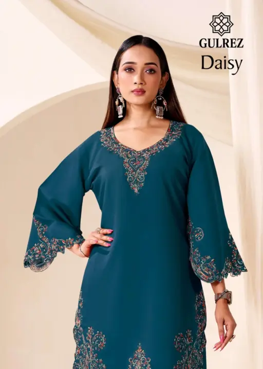 Rama Export Daisy Pure Roman Silk Wholesale Kurti with Bottom Collection