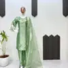 Rama Export LG-1953-C Moss Satin Organza Wholesale Readymade Suit Collection