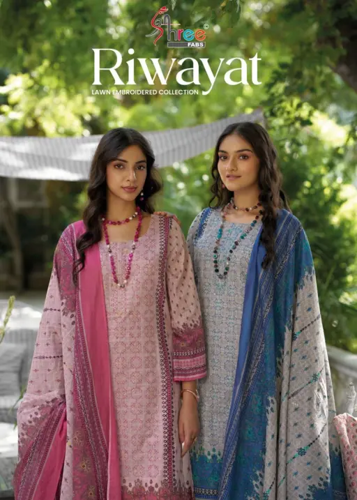 Shree Fab Riwayat Lawn Embroidered Collection