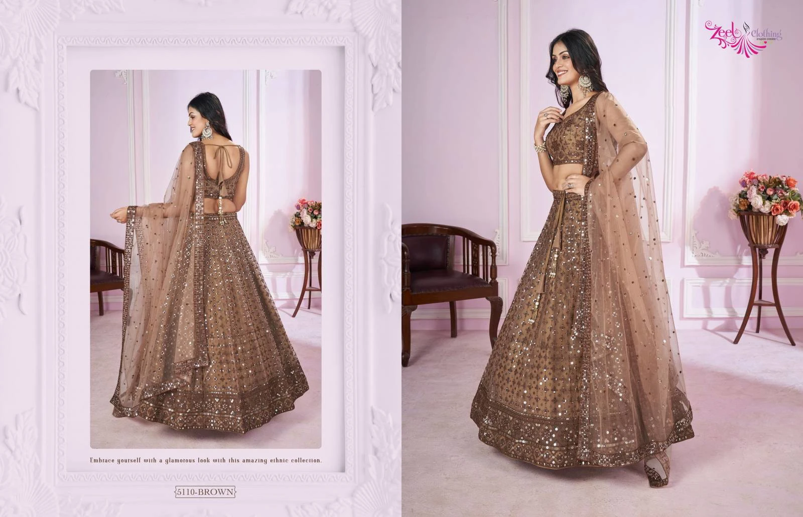 Zeel Vamika Georgette Thread Zari Embroidered Work Wholesale Lehenga Choli Collection