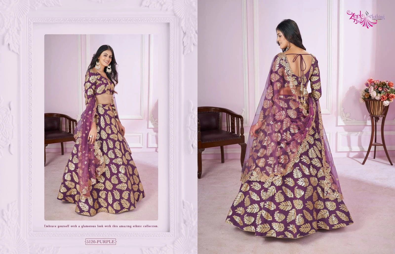 Zeel Vamika Georgette Thread Zari Embroidered Work Wholesale Lehenga Choli Collection