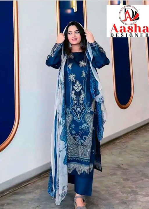 Aasha Designer Design No-1006-1007 Pure Cotton Wholesale Pakistani Suit Collection