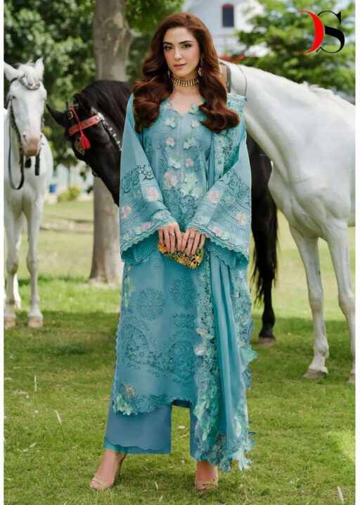 Deepsy Suits Elaf Luxury Lawn 25 Hit Designs D No 1296 Pure Cotton Wholesale Pakistani Suit Collection