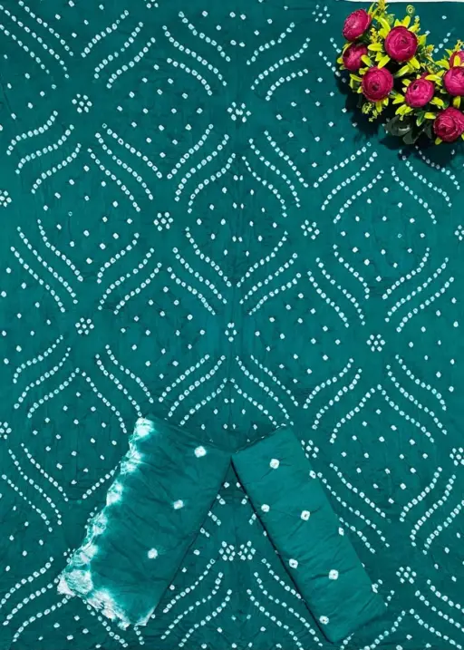 Satin Bandhej With Kanjari