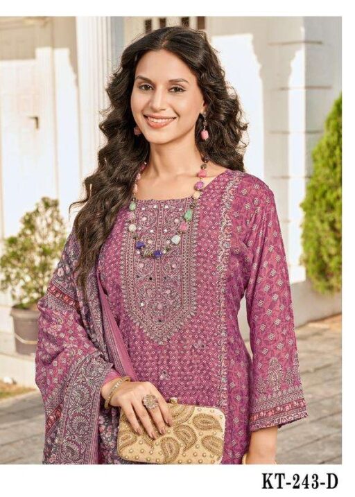 Shree Fab Kt 243 Defg Viscose Designer Work Wholesale Pakistani Suit Collection