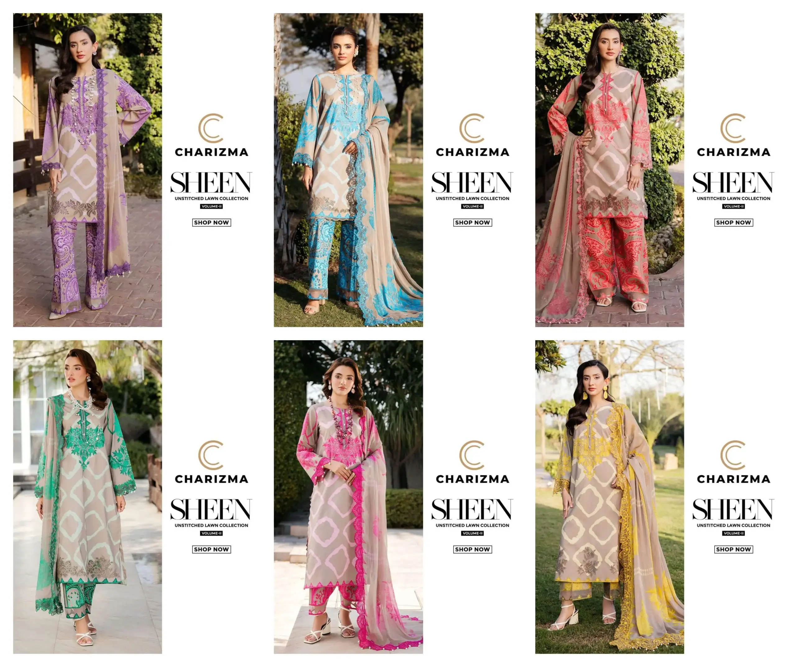 Charizma Sheen Unstitched Lawn Collection Vol 2