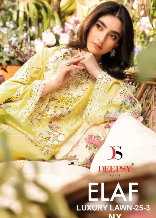 Deepsy Suits Elaf Luxury Lawn 25 Vol 3 Nx