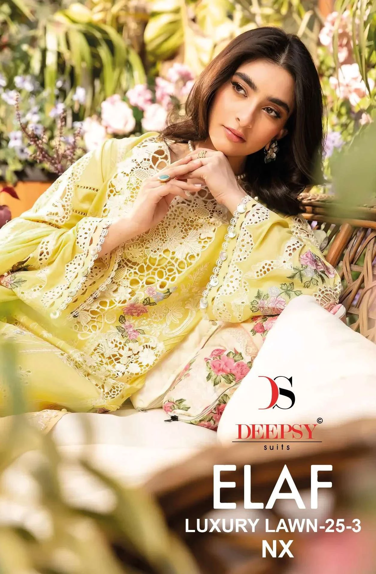 Deepsy Suits Elaf Luxury Lawn 25 Vol 3 Nx